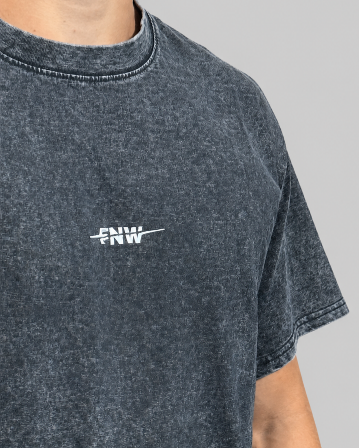 T-shirt oversize - noir délavé