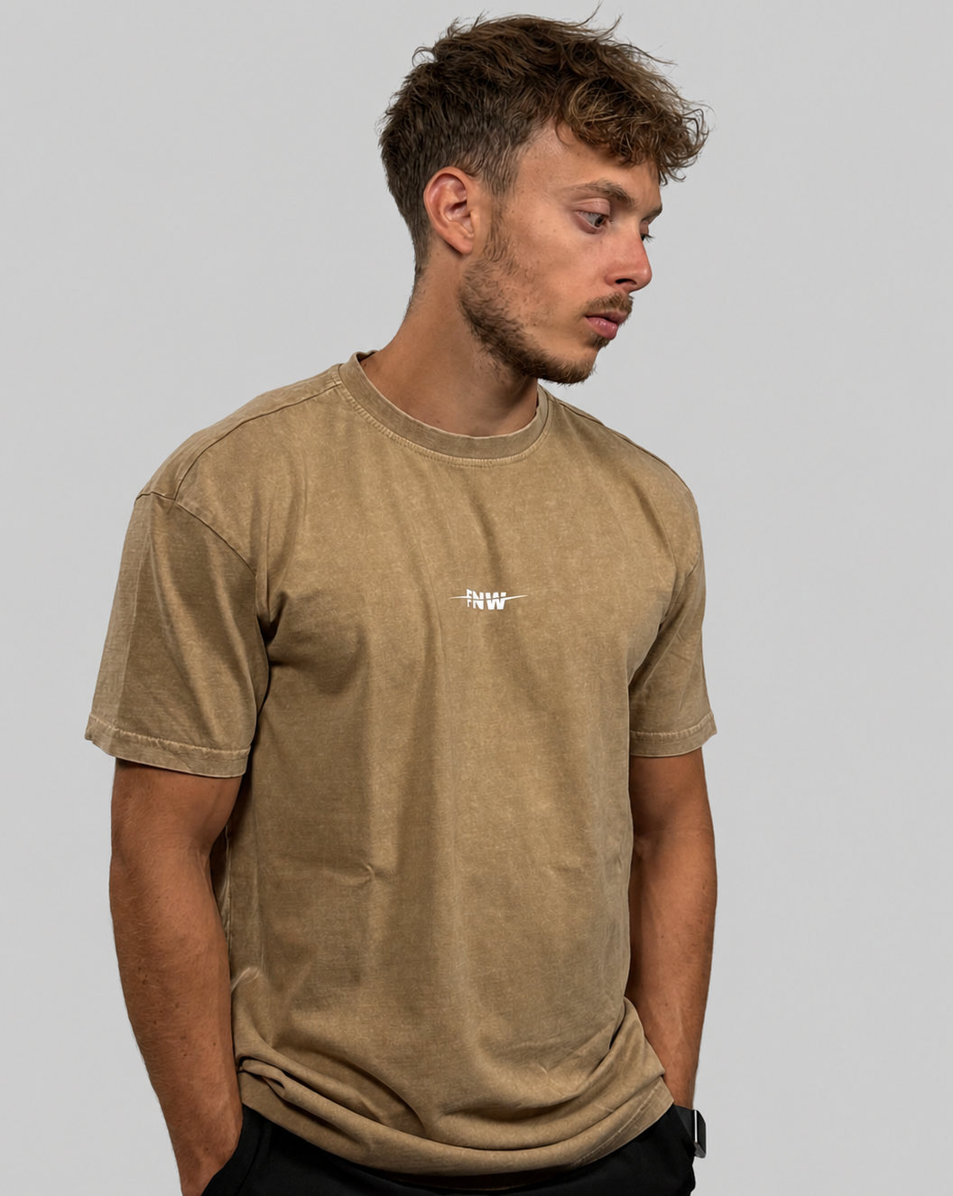 T-shirt oversize - beige délavé