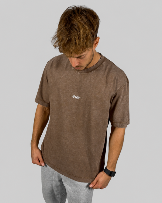 T-shirt oversize - marron délavé