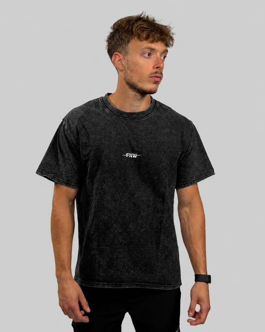 T-shirt oversize - noir délavé