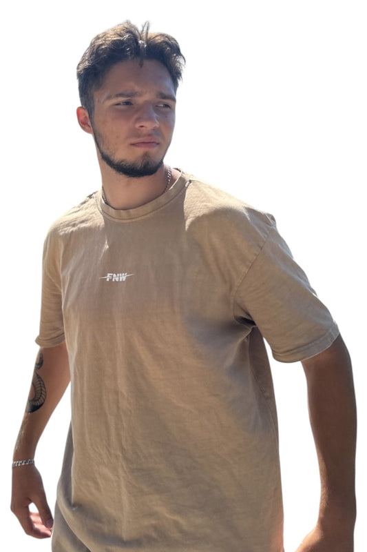 T-shirt FNW oversize - beige délavé